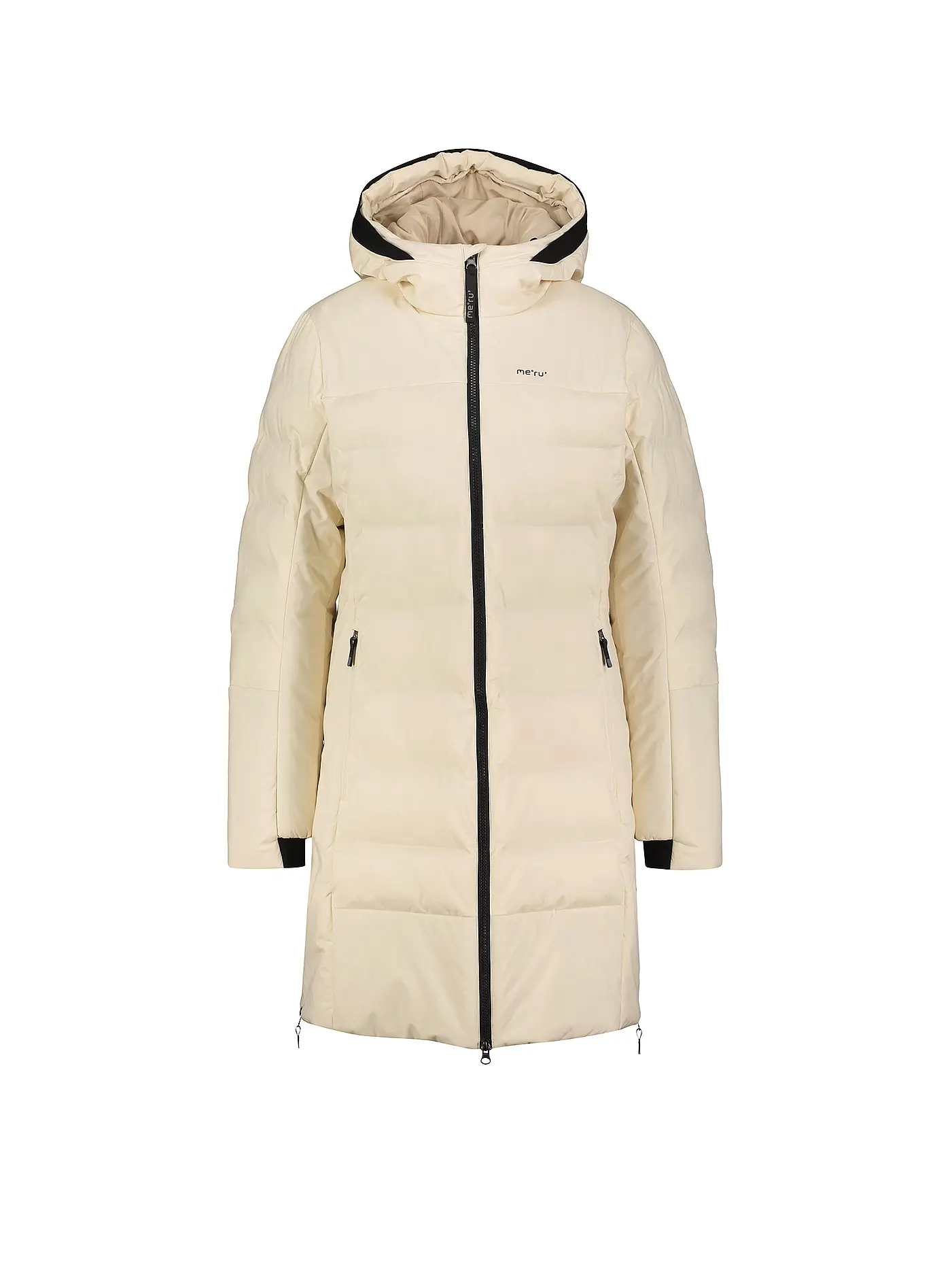 MERU | Damen Wintermantel Esbjerg Hoodie | beige